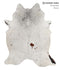 Salt and Pepper Black X-Large Brazilian Cowhide Rug 7'7