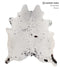 Salt and Pepper Black X-Large Brazilian Cowhide Rug 7'4