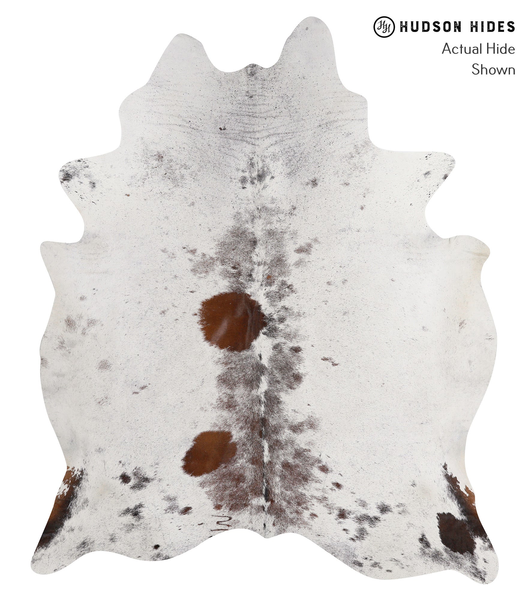 Salt and Pepper Brown Cowhide Rug #86260