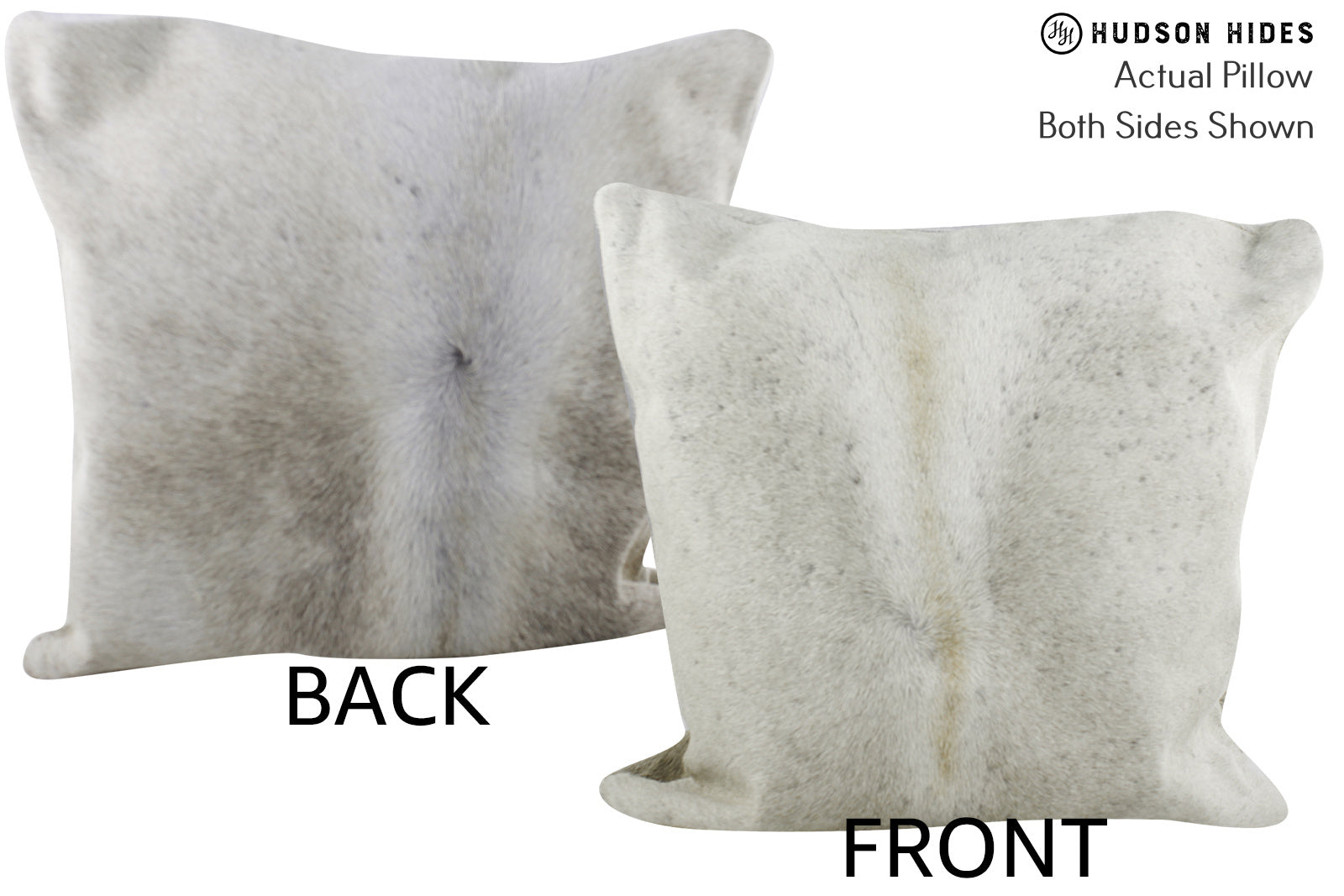 Grey with Beige Cowhide Pillow #86590