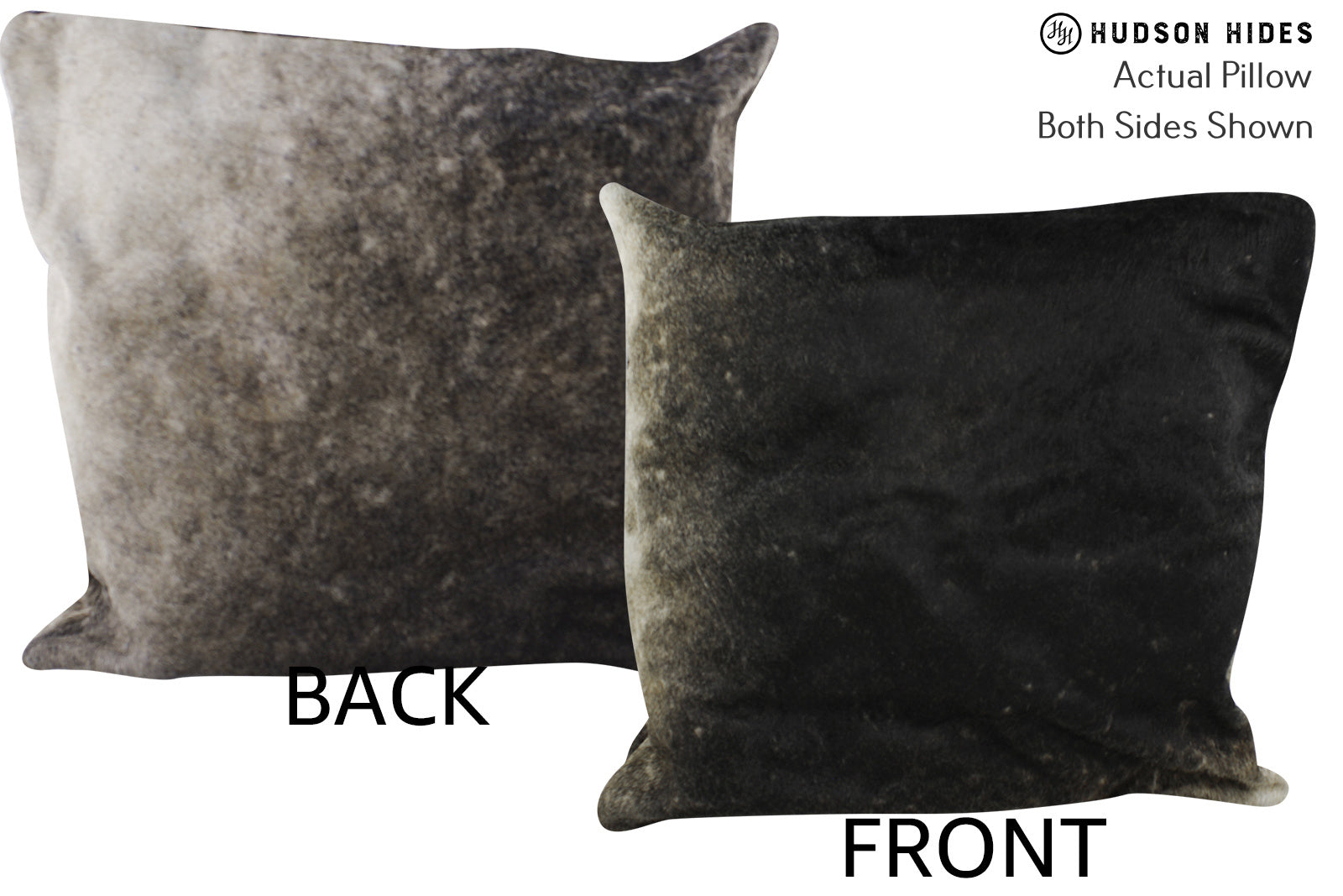 Grey with Beige Cowhide Pillow #86599