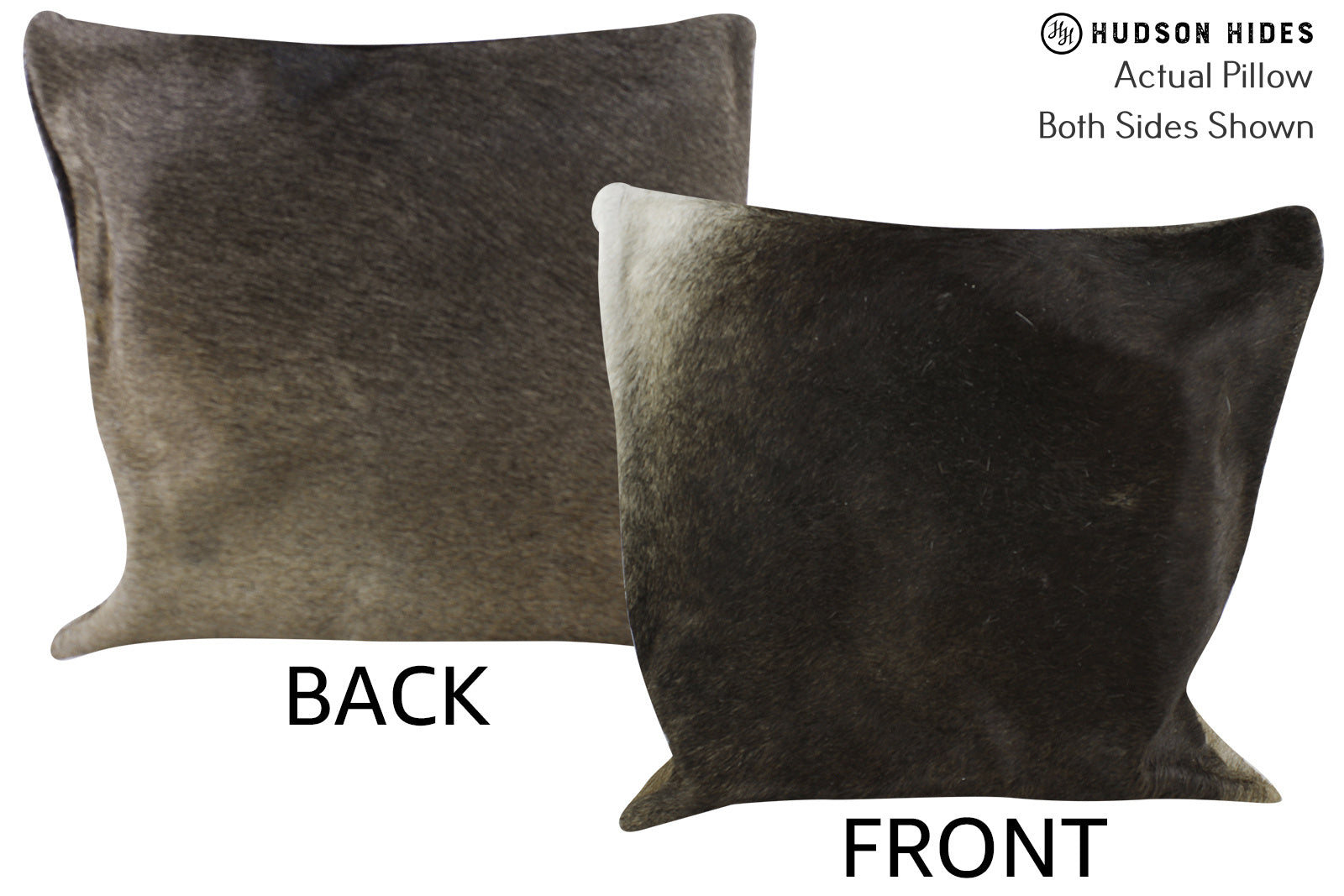 Grey with Beige Cowhide Pillow #86604