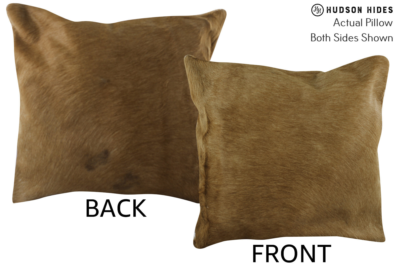 Solid Brown Cowhide Pillow #86612