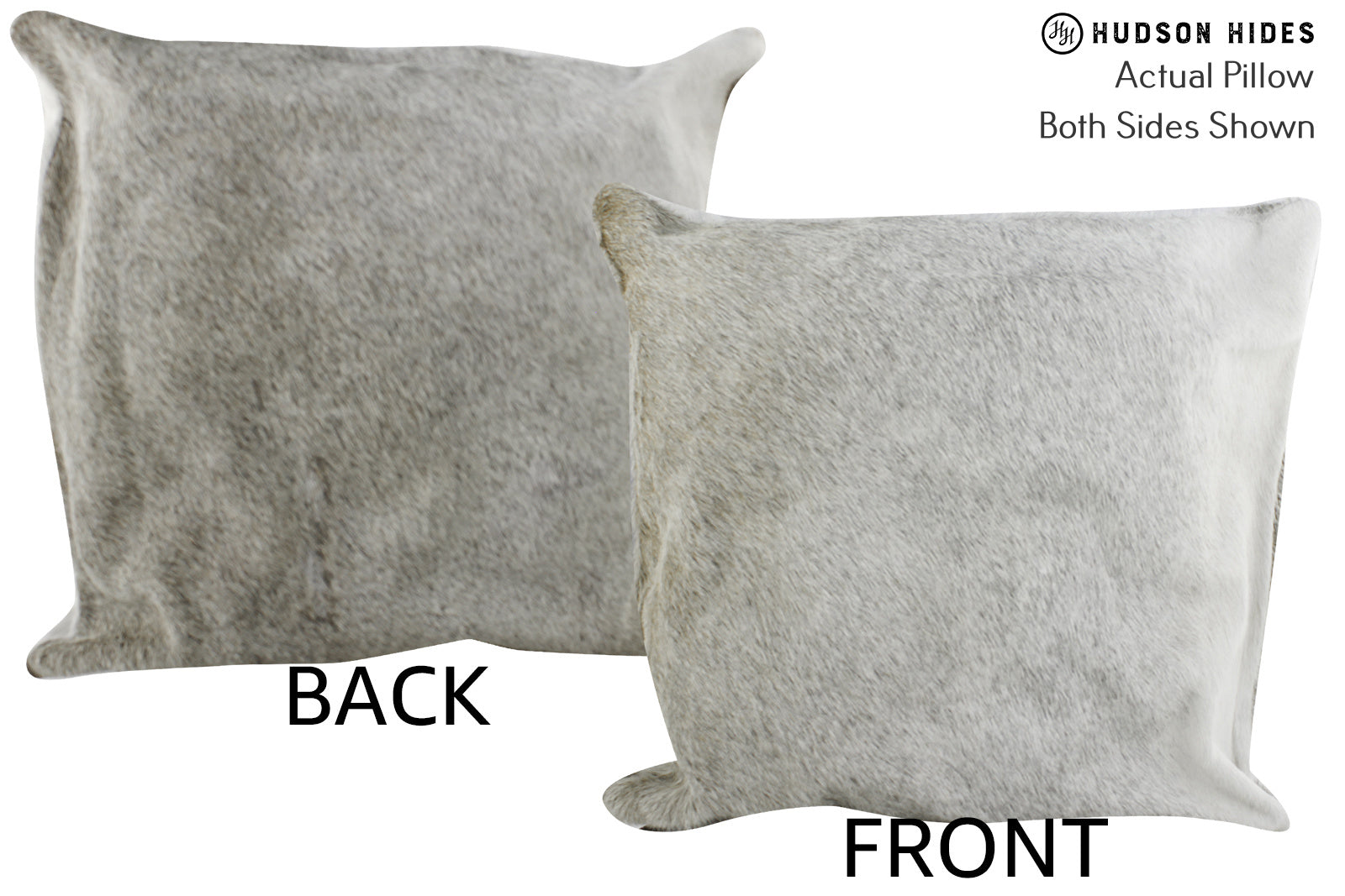 Grey with Beige Cowhide Pillow #86646