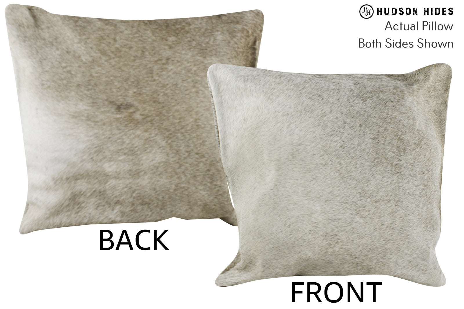 Grey with Beige Cowhide Pillow #86668