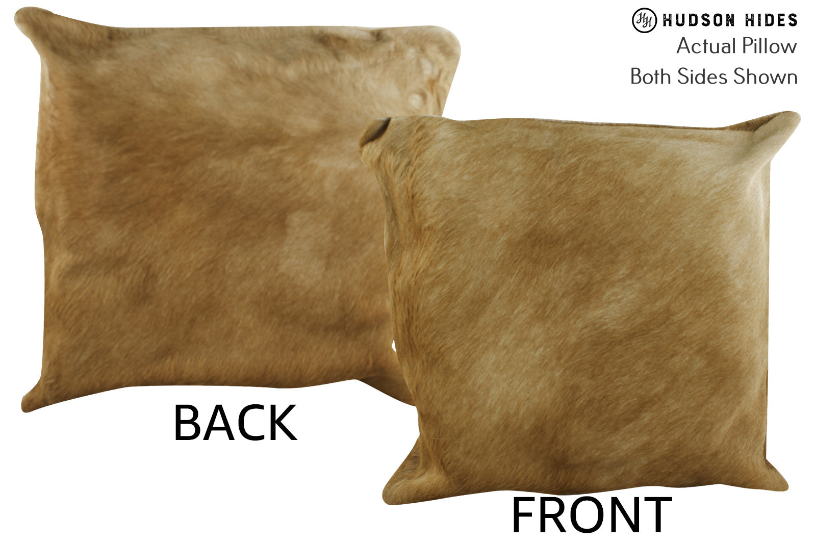 Solid Brown Cowhide Pillow #86679