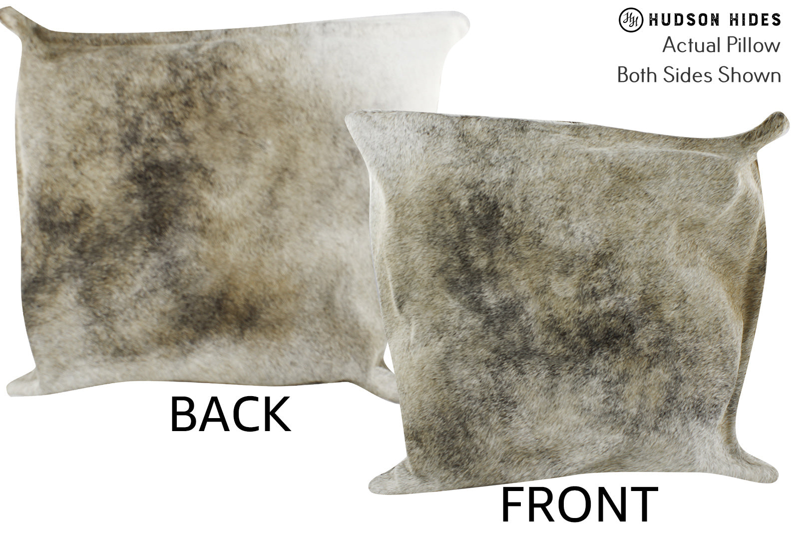 Grey with Beige Cowhide Pillow #86681
