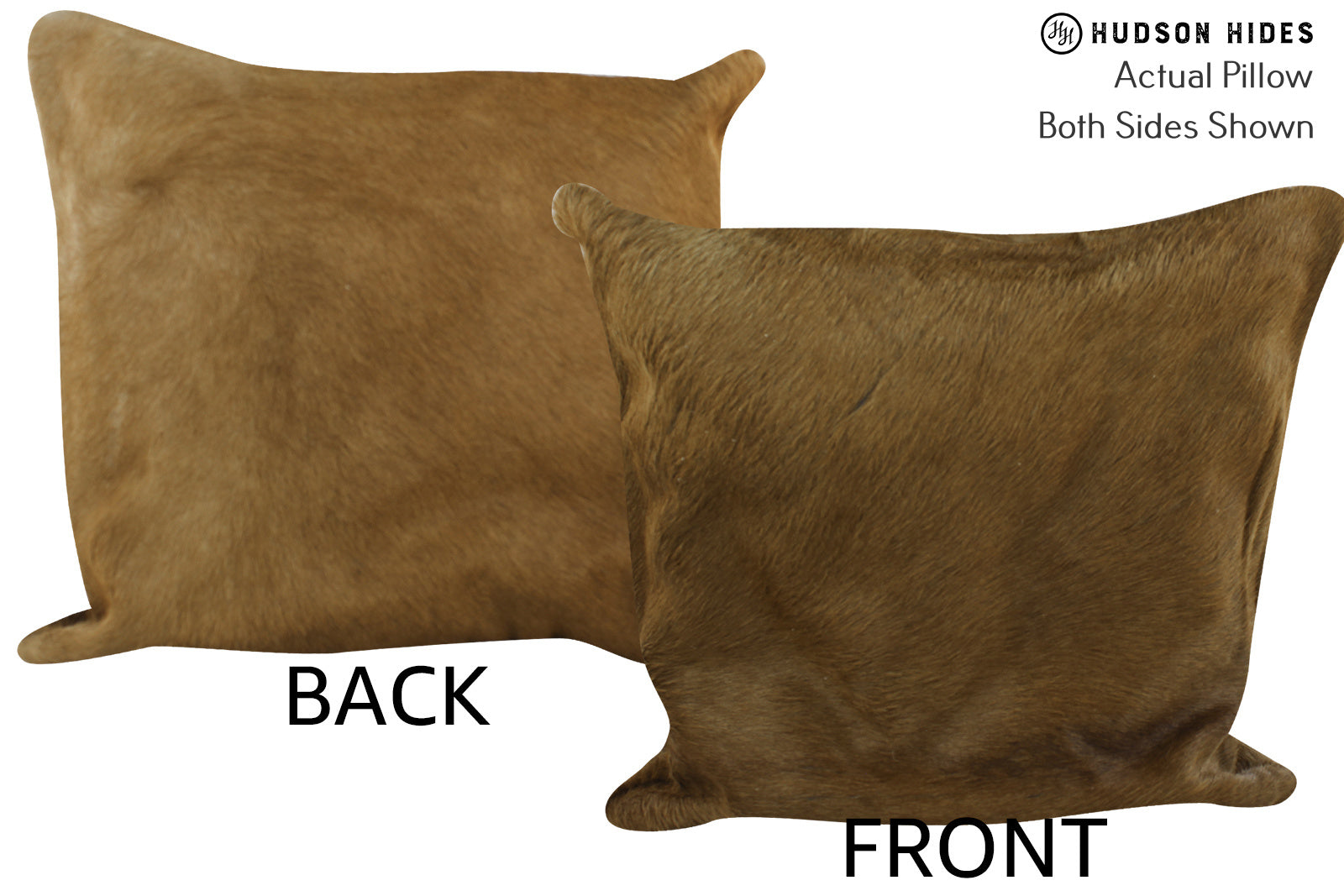 Solid Brown Cowhide Pillow #86691