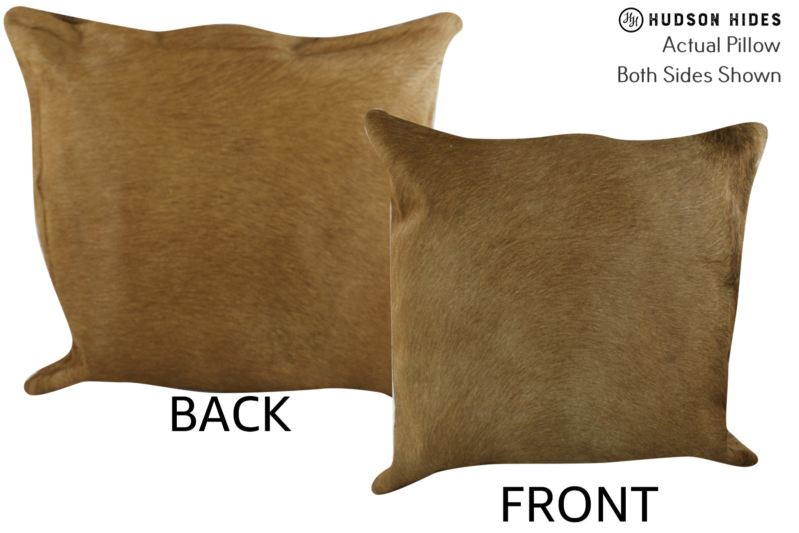 Solid Brown Cowhide Pillow #86703