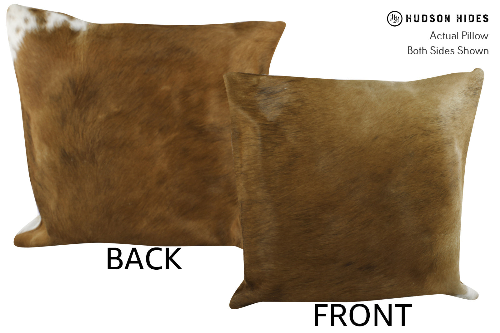 Solid Brown Cowhide Pillow #87033