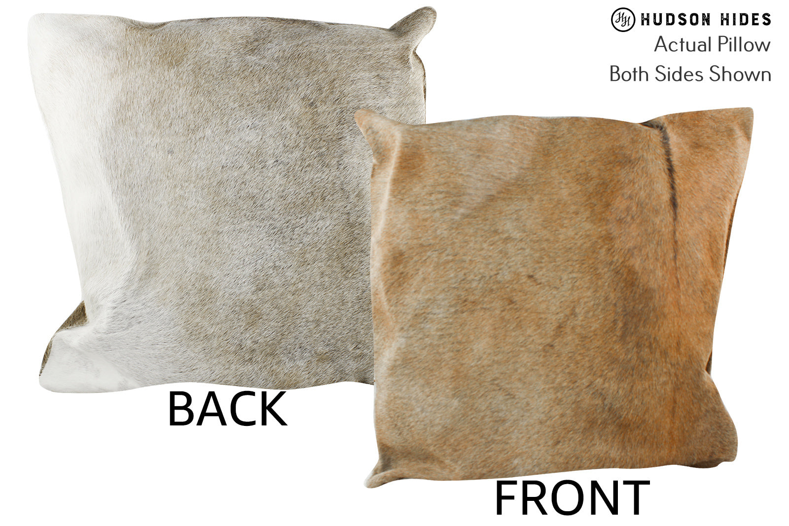 Grey with Beige Cowhide Pillow #87249