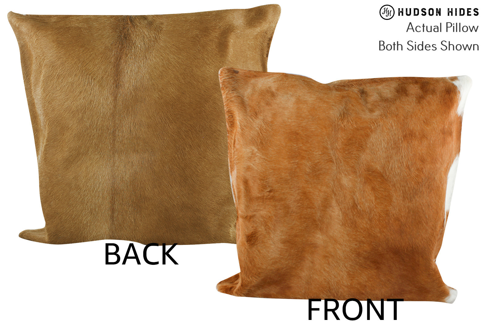 Solid Brown Cowhide Pillow #87260