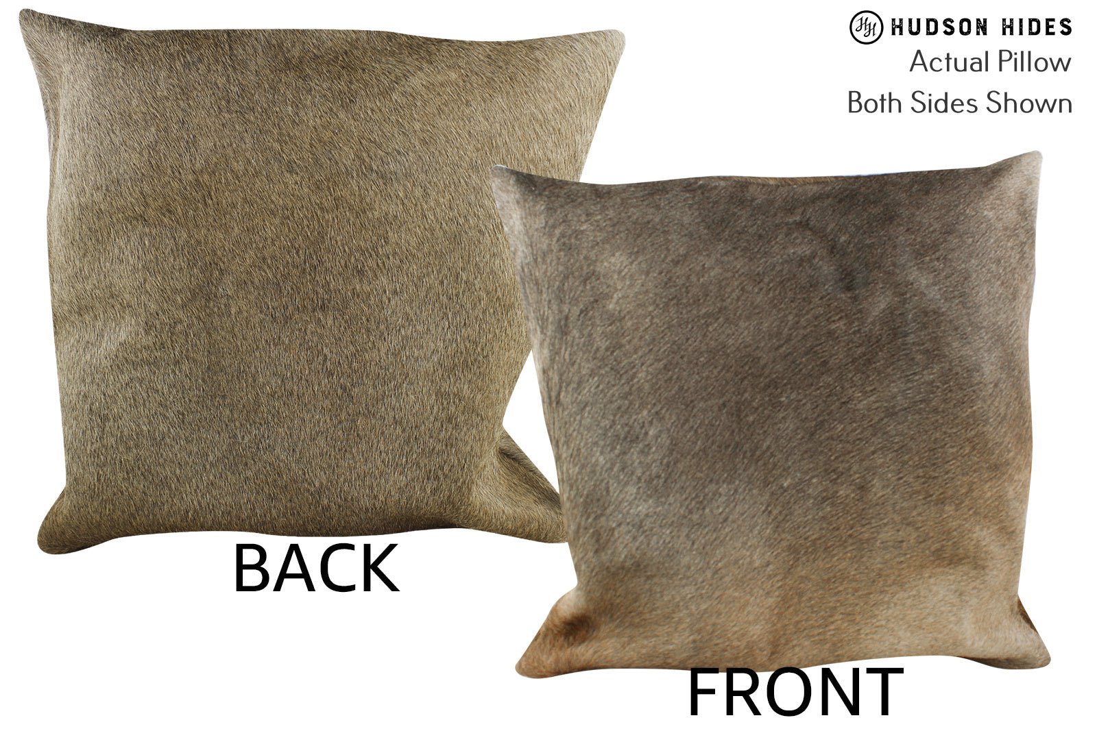 Grey with Beige Cowhide Pillow #87262