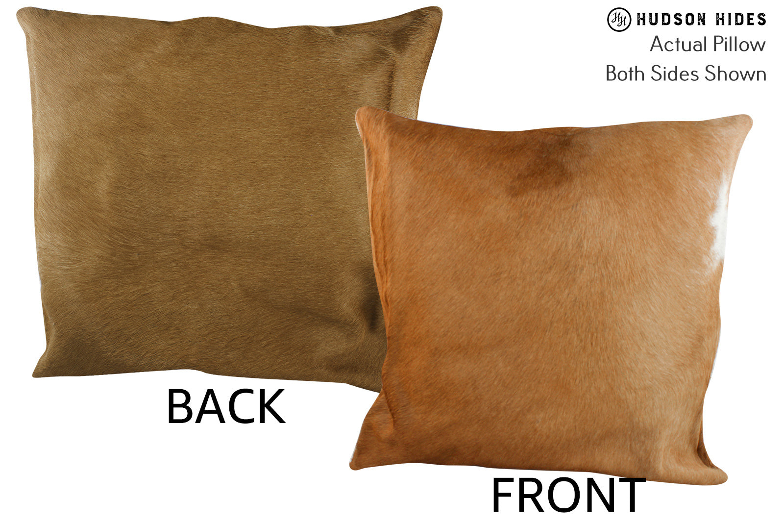 Solid Brown Cowhide Pillow #87266