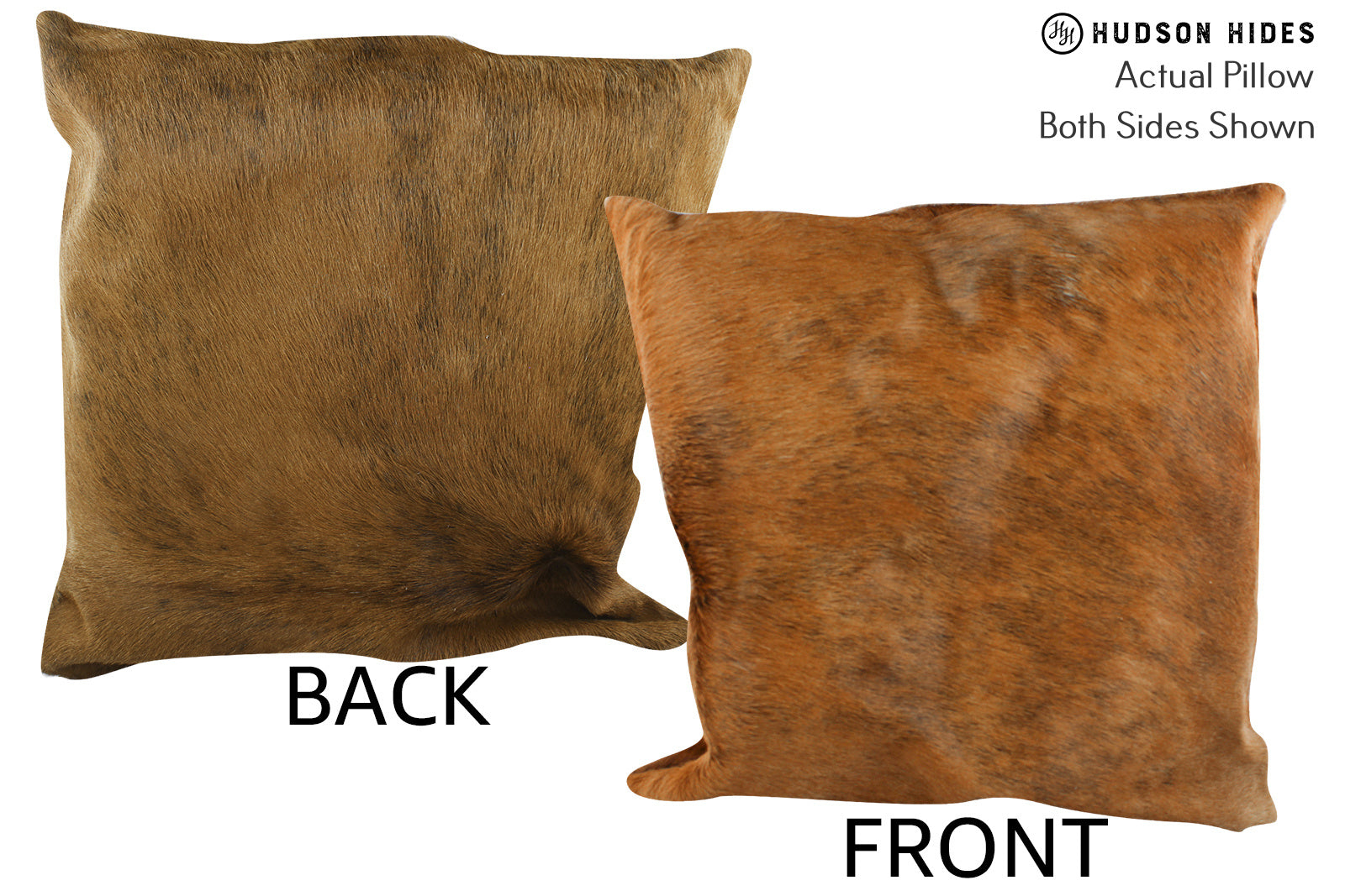 Solid Brown Cowhide Pillow #87268