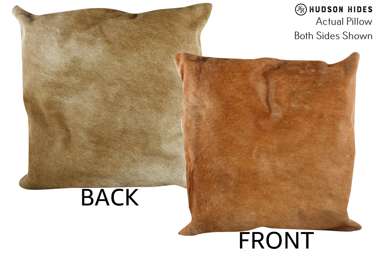 Solid Brown Cowhide Pillow #87274