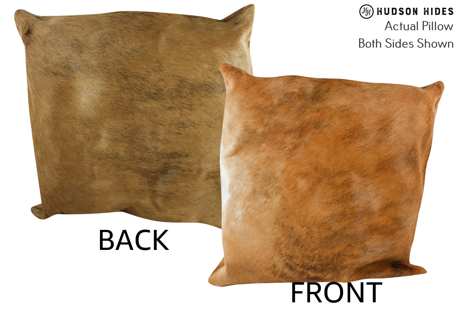 Solid Brown Cowhide Pillow #87278