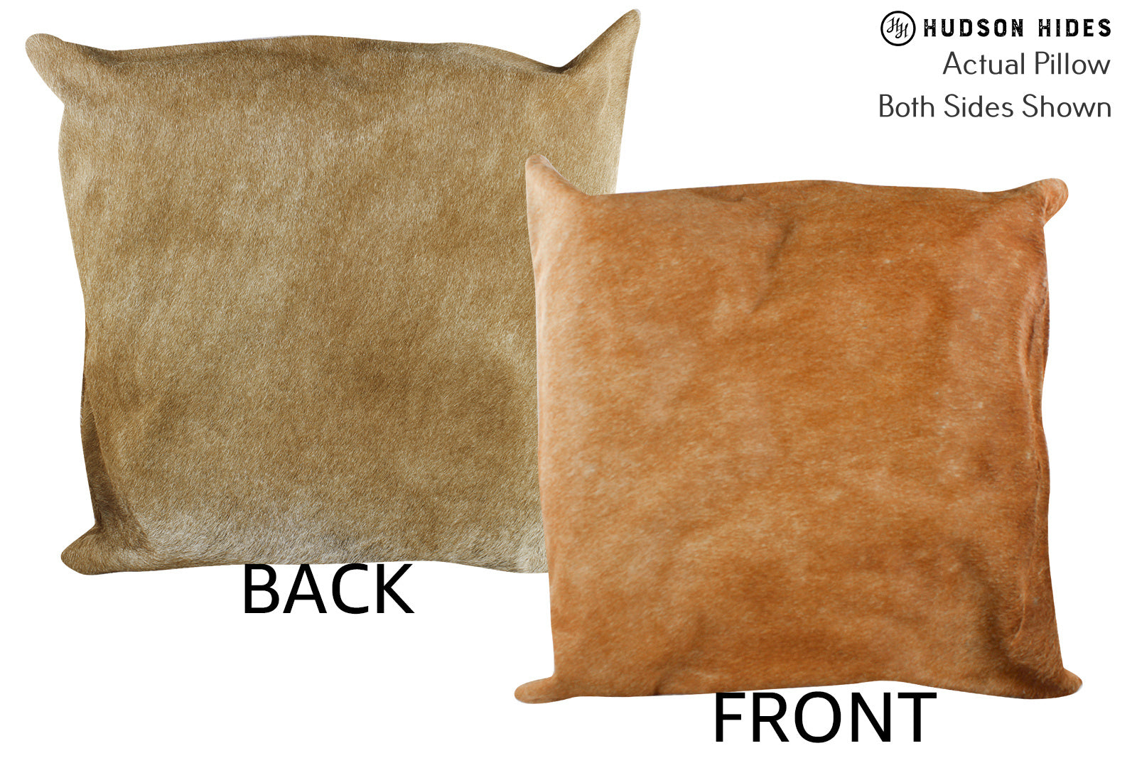 Solid Brown Cowhide Pillow #87292