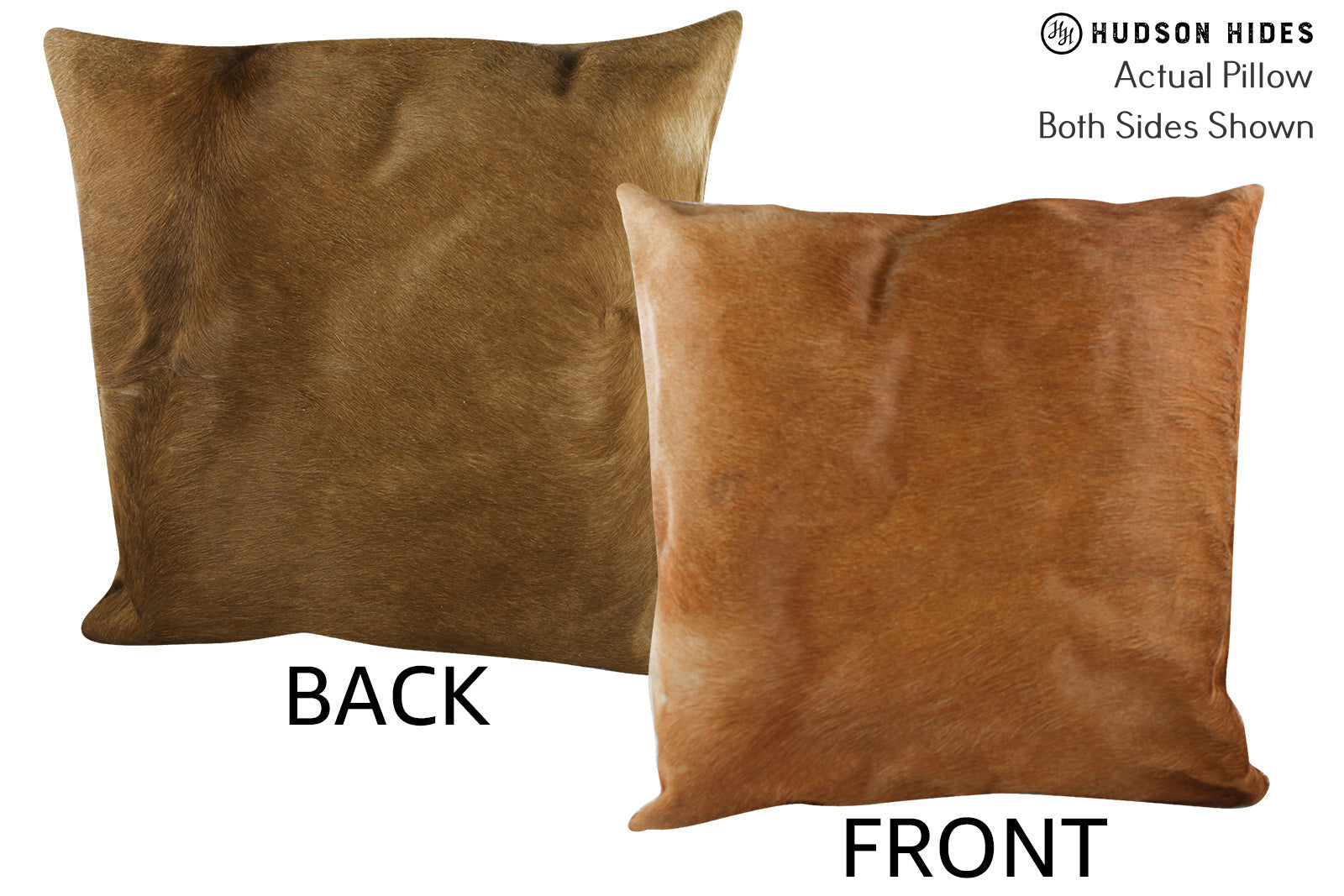 Solid Brown Cowhide Pillow #87298