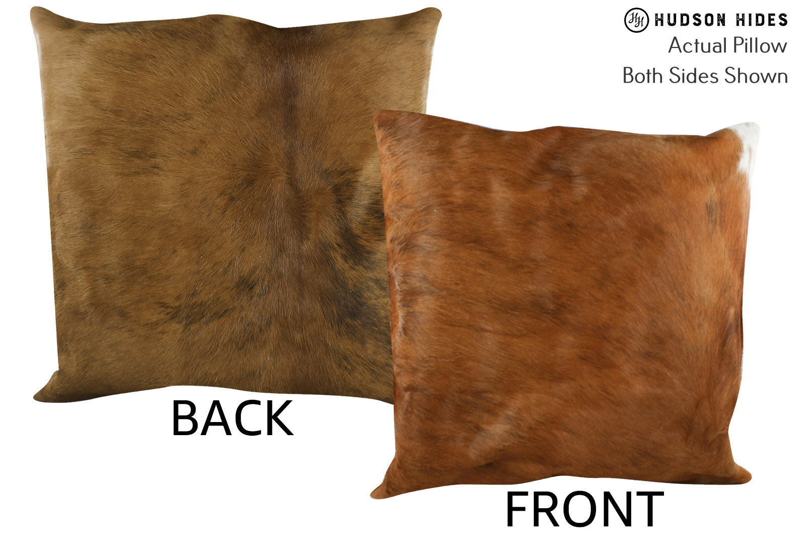 Solid Brown Cowhide Pillow #87301