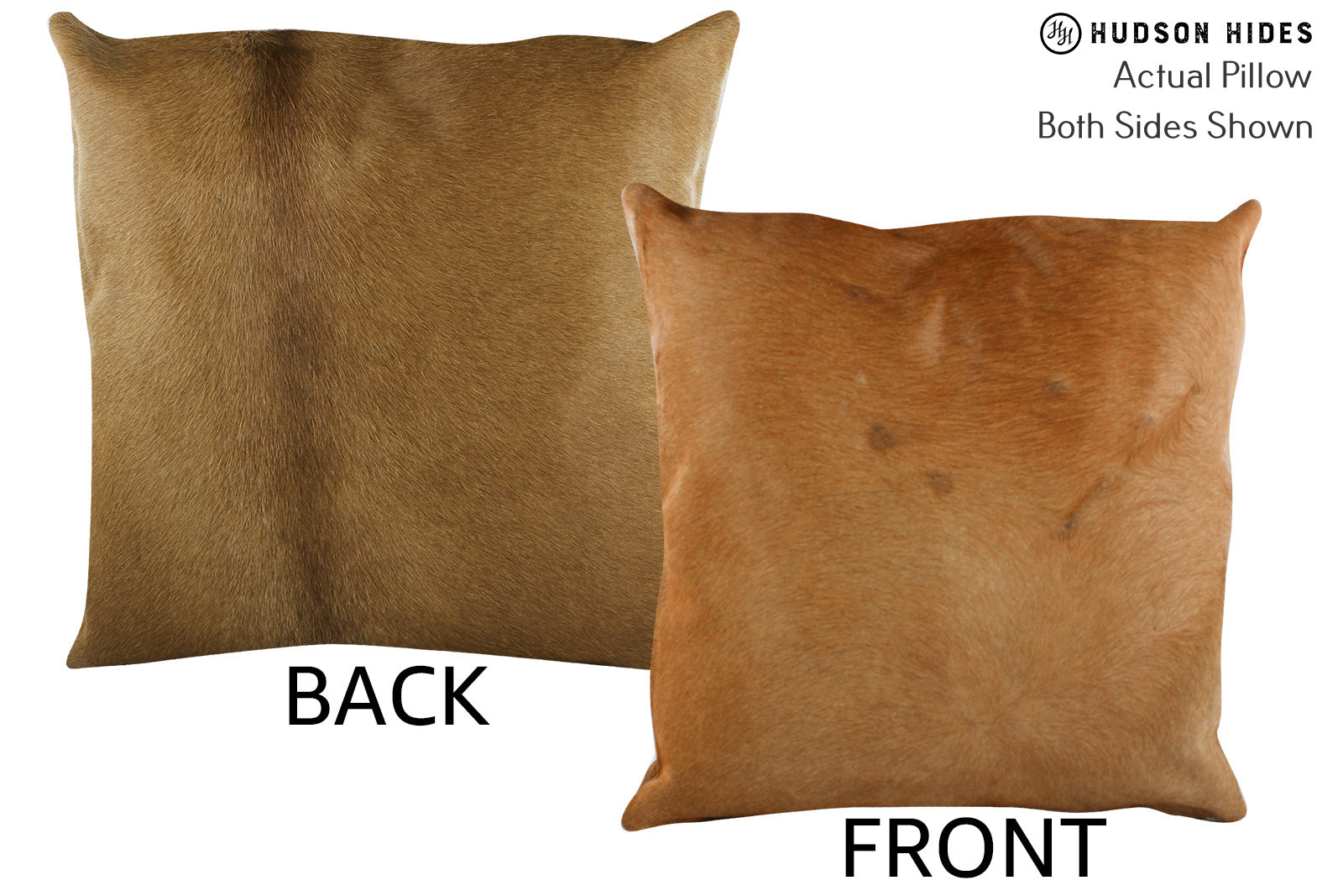 Solid Brown Cowhide Pillow #87303