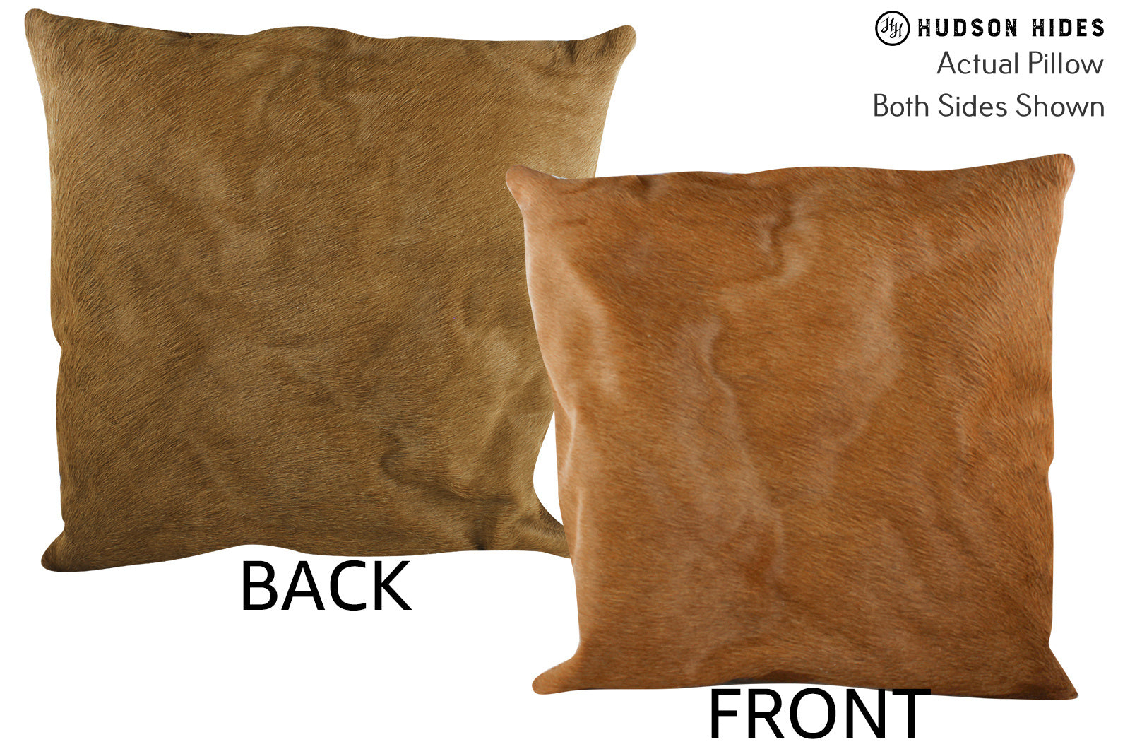 Solid Brown Cowhide Pillow #87307