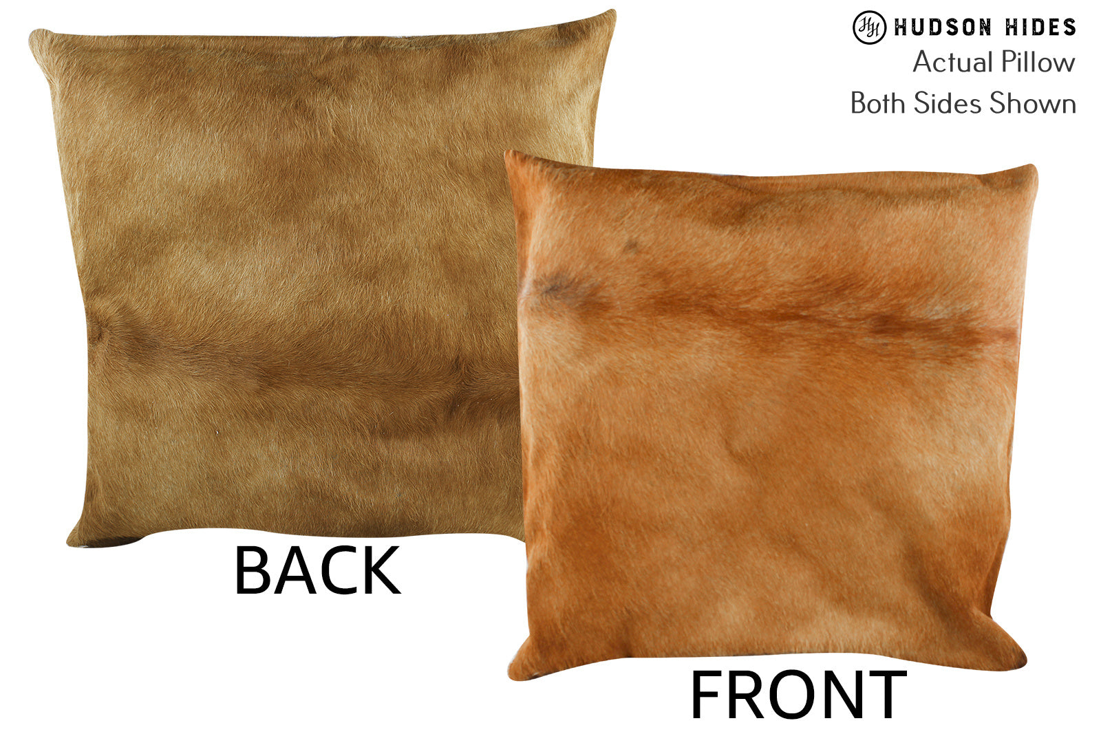 Solid Brown Cowhide Pillow #87310