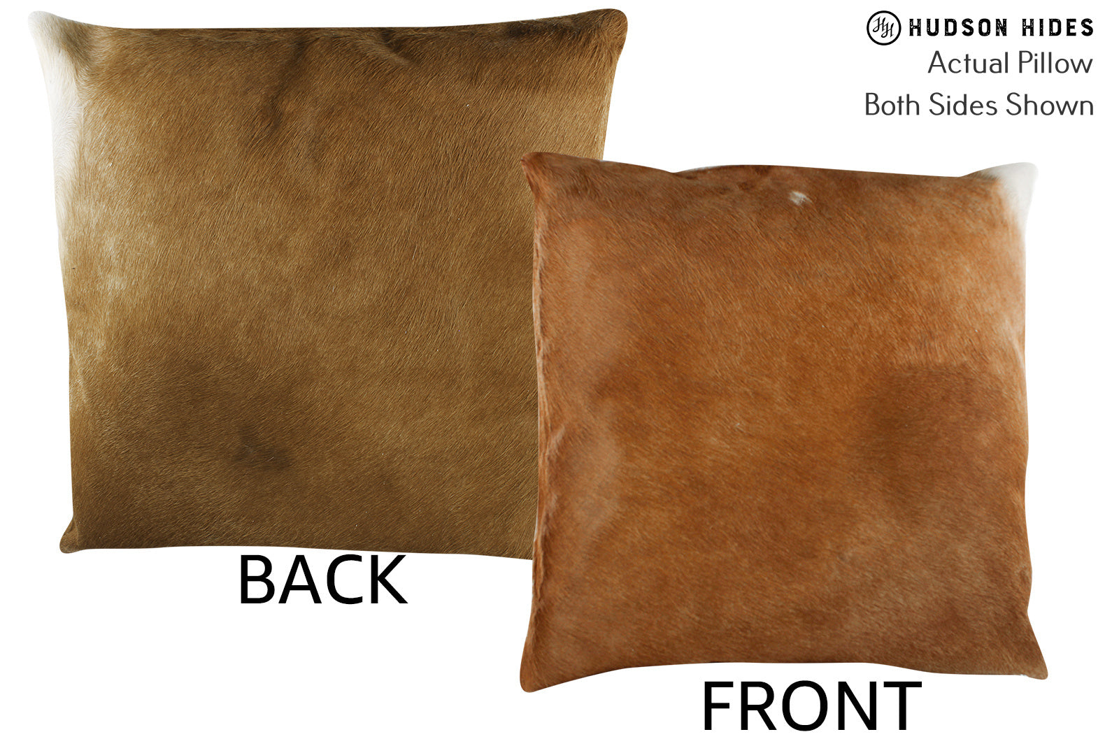 Solid Brown Cowhide Pillow #87315