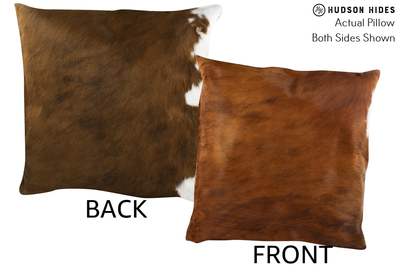 Solid Brown Cowhide Pillow #87317