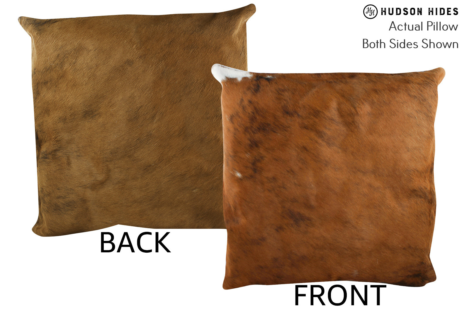 Solid Brown Cowhide Pillow #87324