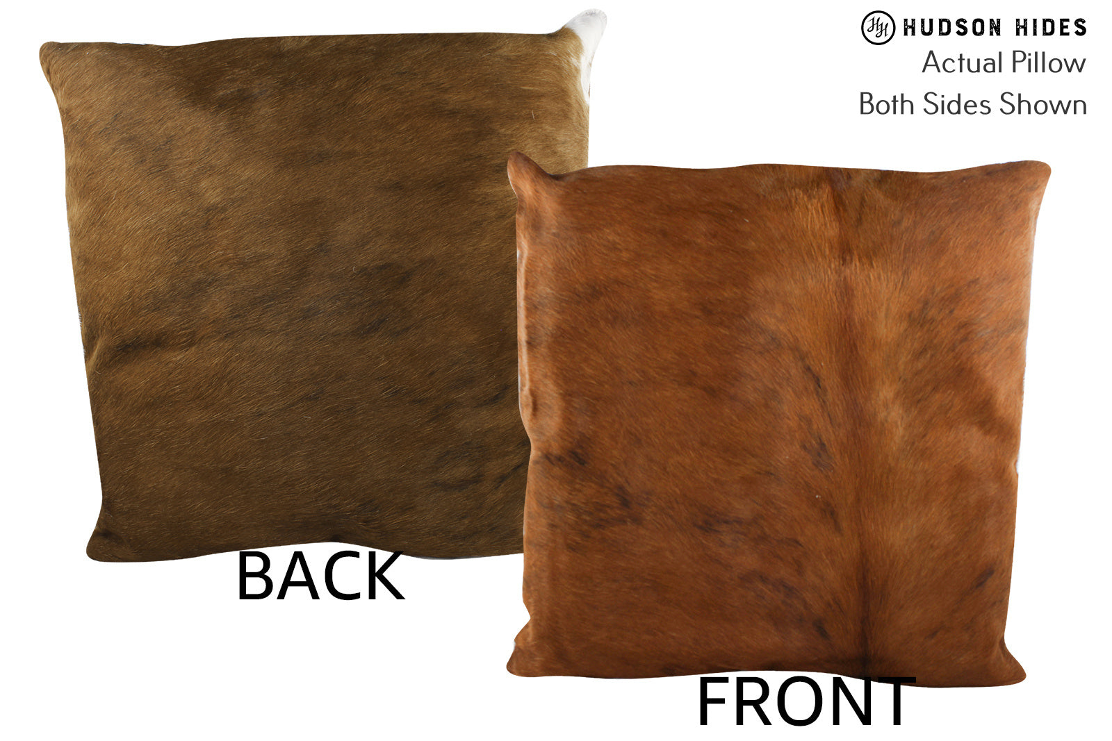 Solid Brown Cowhide Pillow #87349