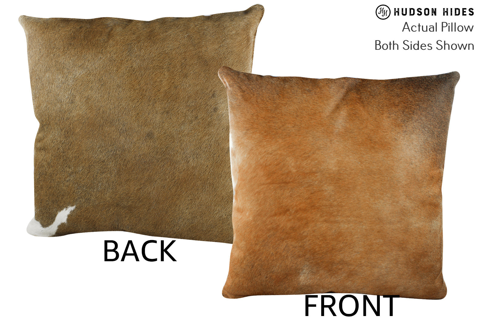 Solid Brown Cowhide Pillow #87418