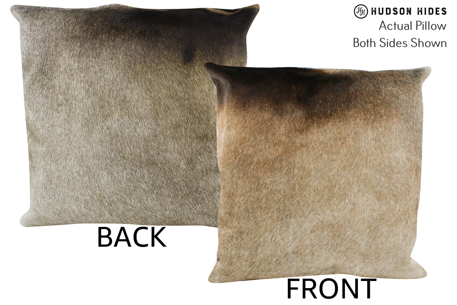 Grey with Beige Cowhide Pillow #87539