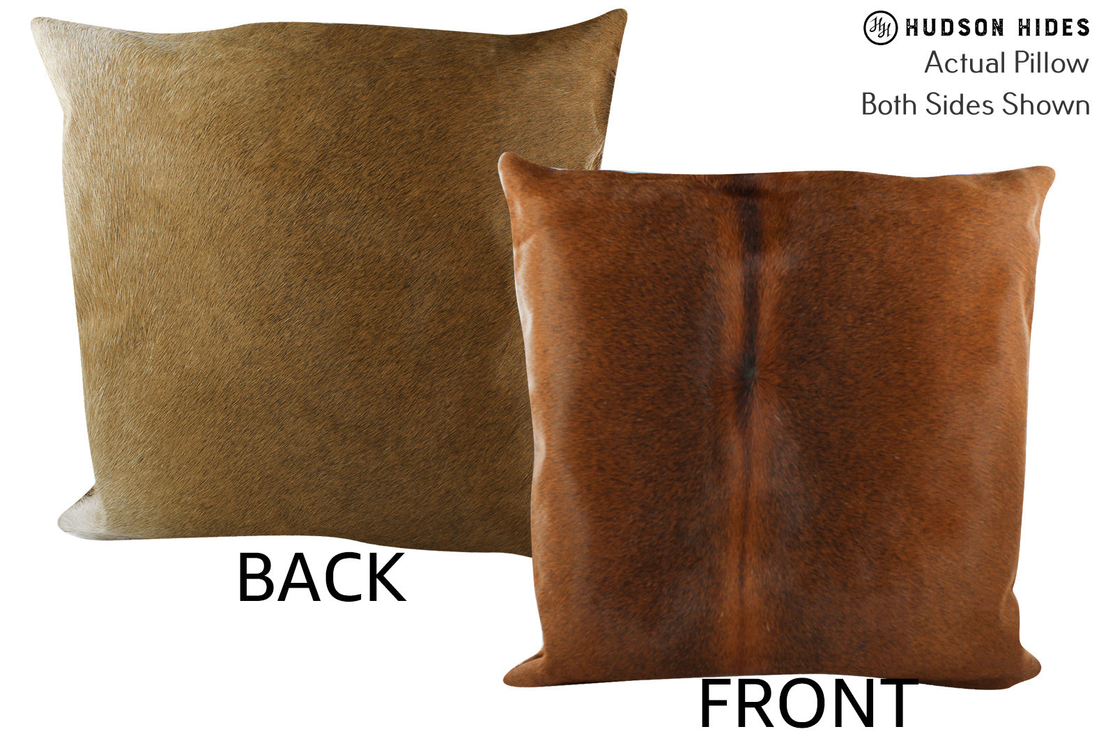 Solid Brown Cowhide Pillow #87543