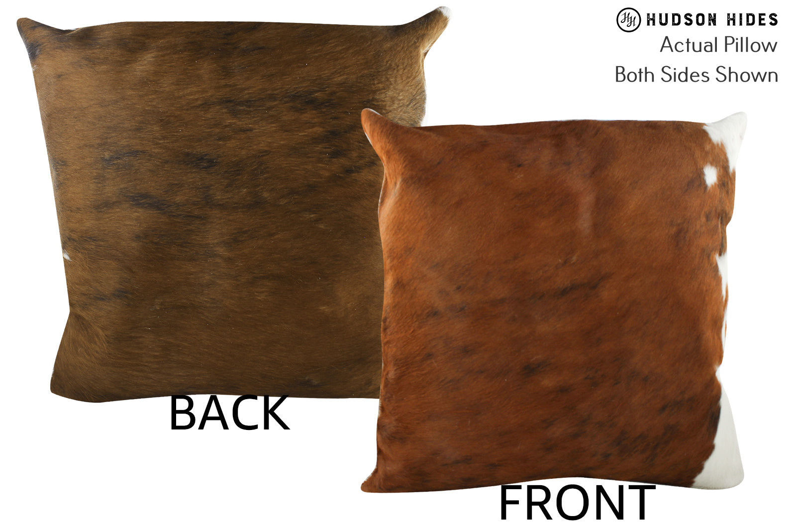 Solid Brown Cowhide Pillow #87556