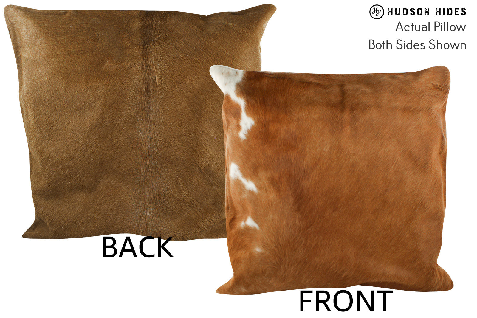 Solid Brown Cowhide Pillow #87562