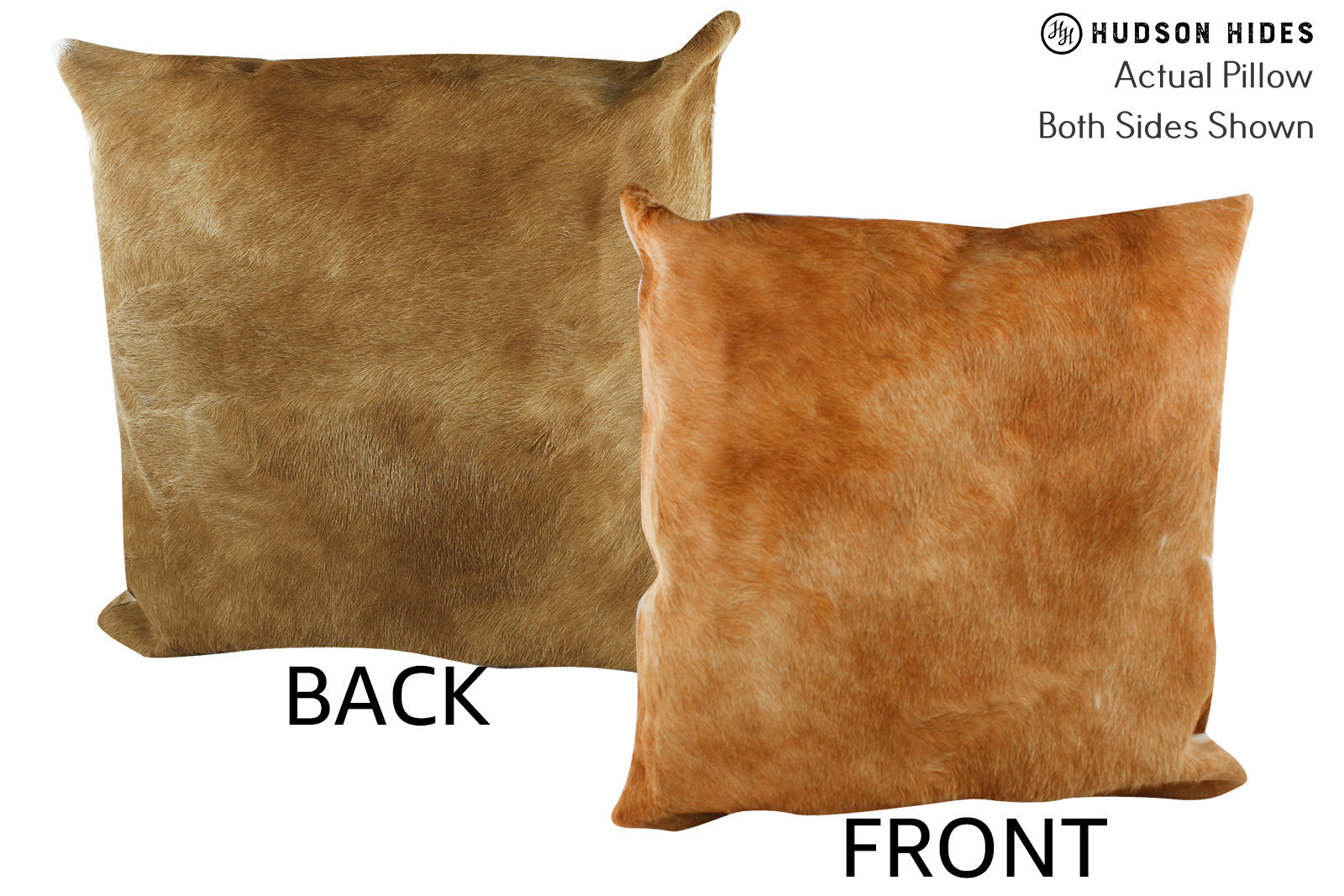 Solid Brown Cowhide Pillow #87581