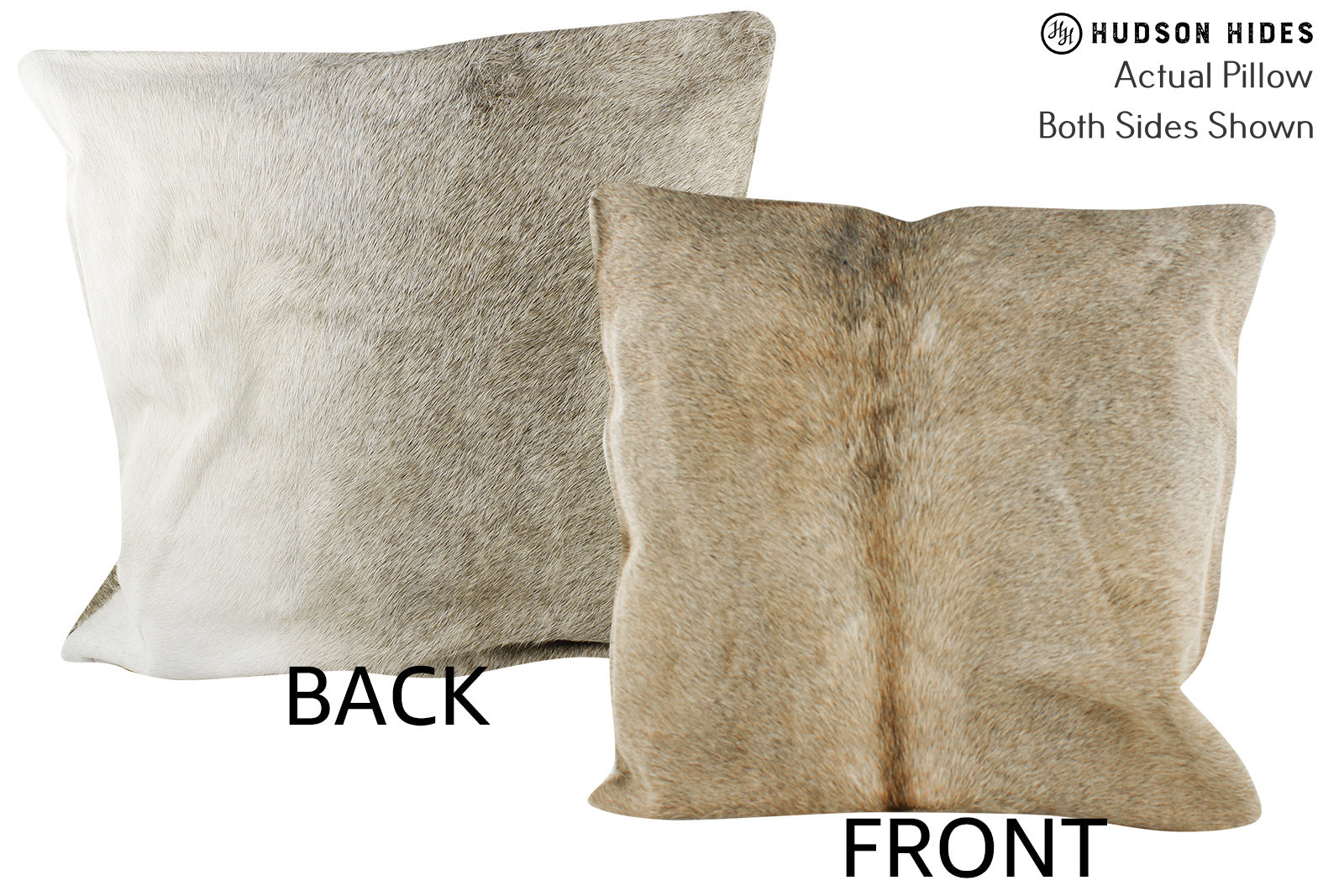 Grey with Beige Cowhide Pillow #87610