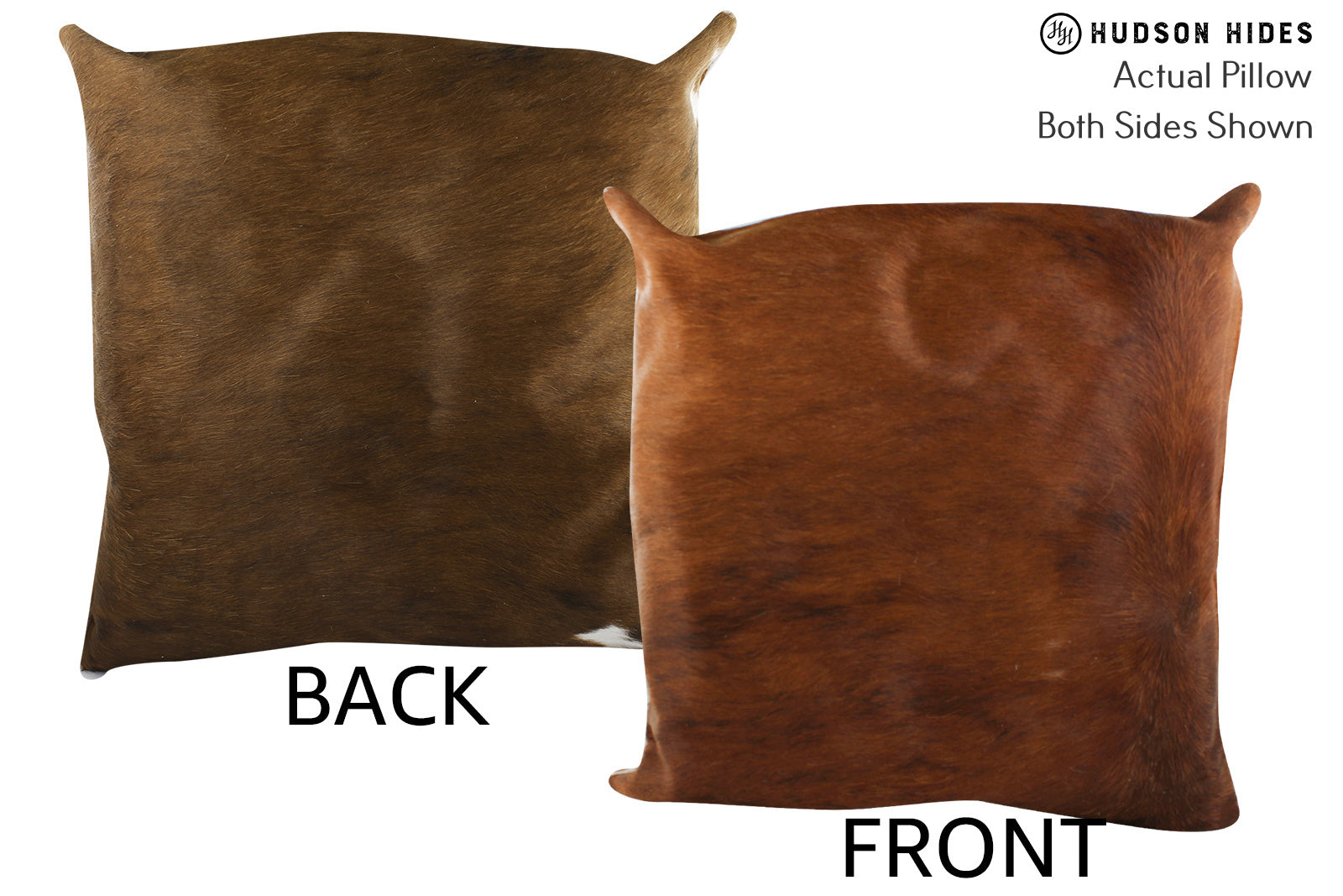 Solid Brown Cowhide Pillow #87623