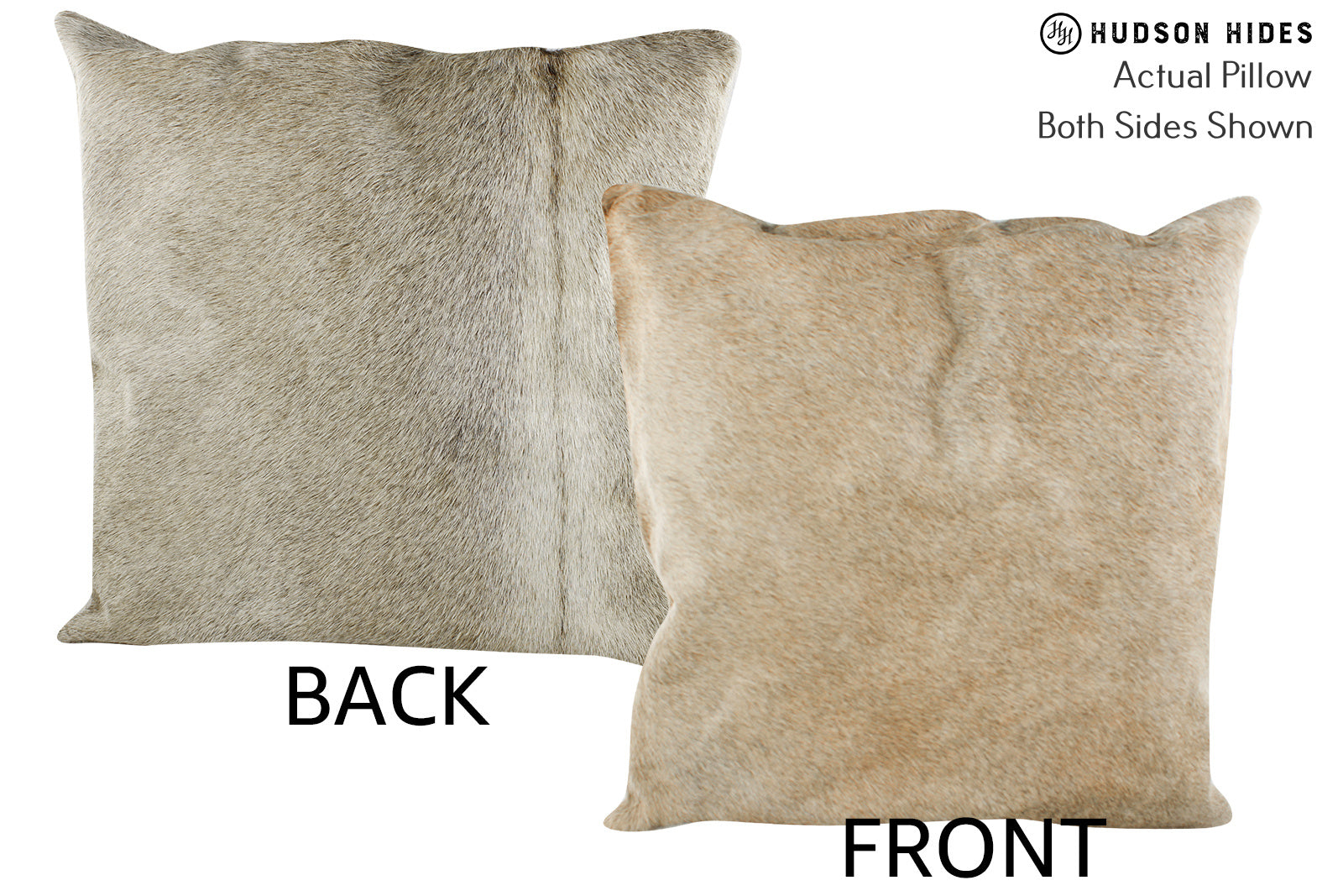 Grey with Beige Cowhide Pillow #87630