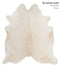 Ivory with Beige XX-Large Brazilian Cowhide Rug 7'11