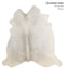 Light Grey X-Large Brazilian Cowhide Rug 6'6