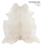 Ivory with Beige X-Large Brazilian Cowhide Rug 7'3