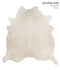 Ivory with Beige XX-Large Brazilian Cowhide Rug 7'7