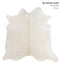 Ivory with Beige X-Large Brazilian Cowhide Rug 6'9