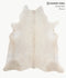 Ivory with Beige XX-Large Brazilian Cowhide Rug 7'7