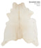 Ivory with Beige X-Large Brazilian Cowhide Rug 7'7