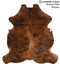 Medium Brindle Large European Cowhide Rug 6'3