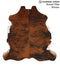 Medium Brindle Large European Cowhide Rug 6'2