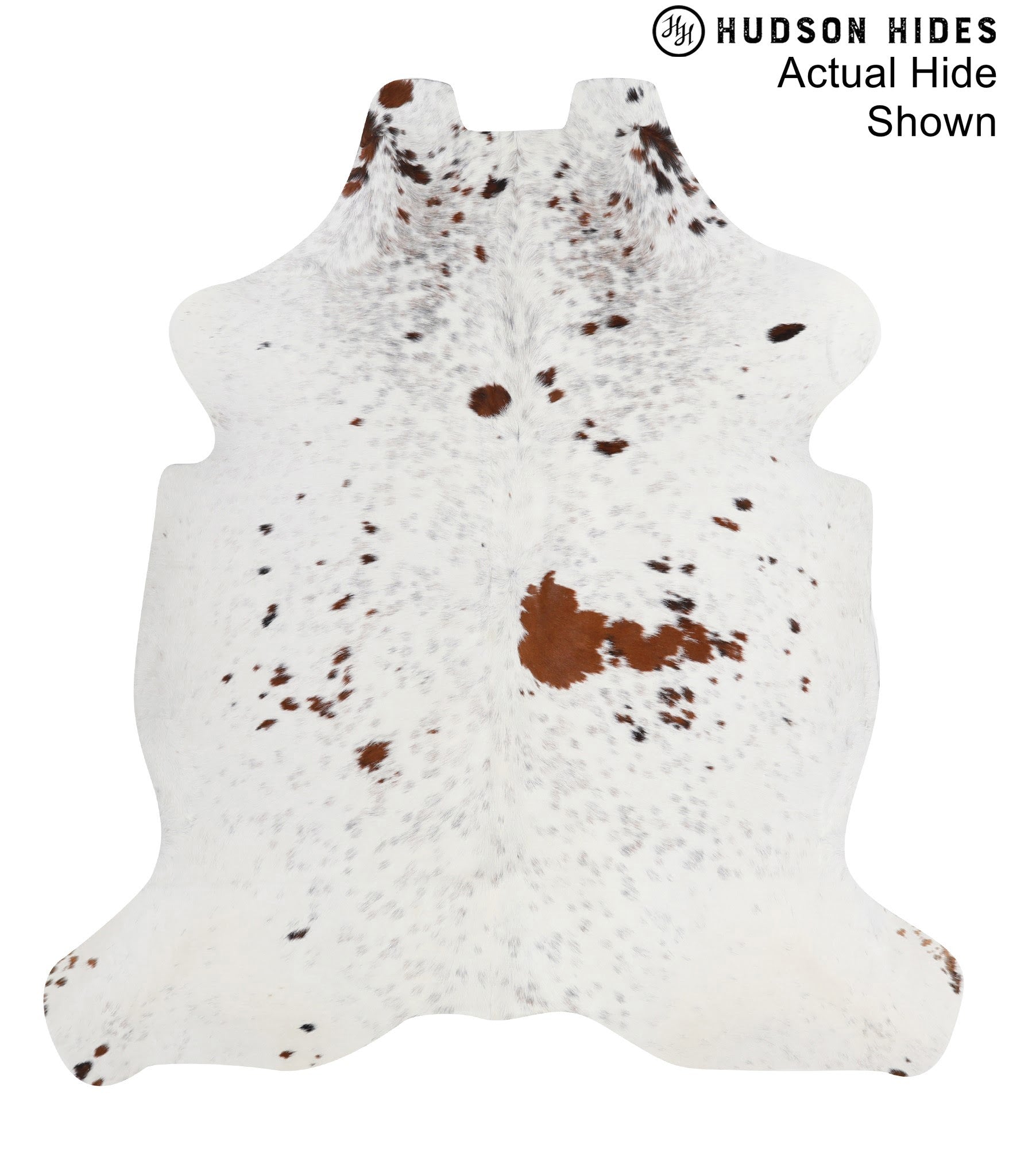 Salt and Pepper Brown Cowhide Rug #94945